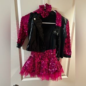 Weissman 2 piece dance costume with hair piece MC